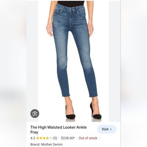 Mother high waisted jeans size 24 nwt